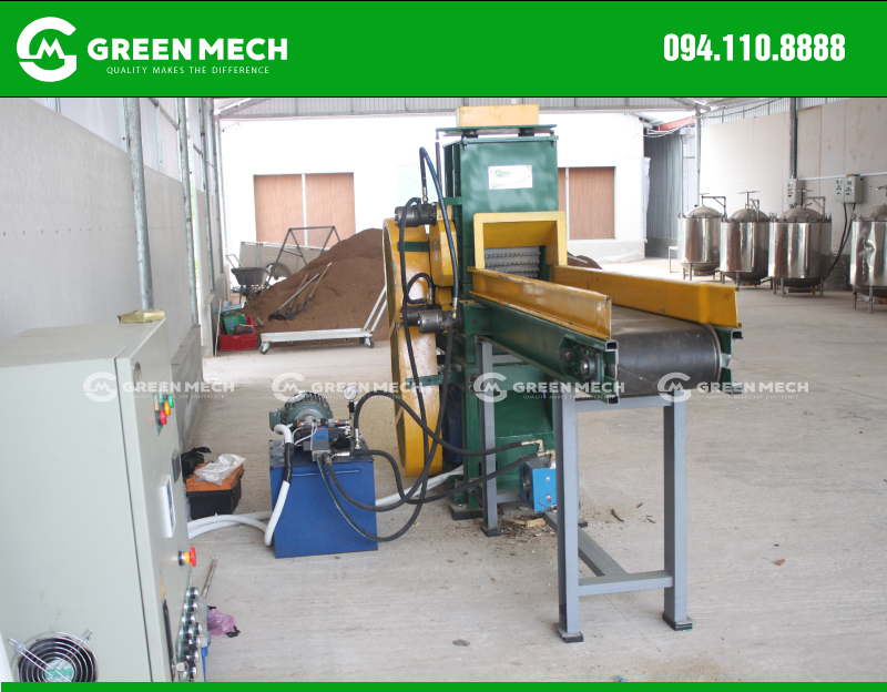 Máy nghiền gỗ 1 tấn nghiền ra mùn cưa phục vụ cho việc trồng nấm