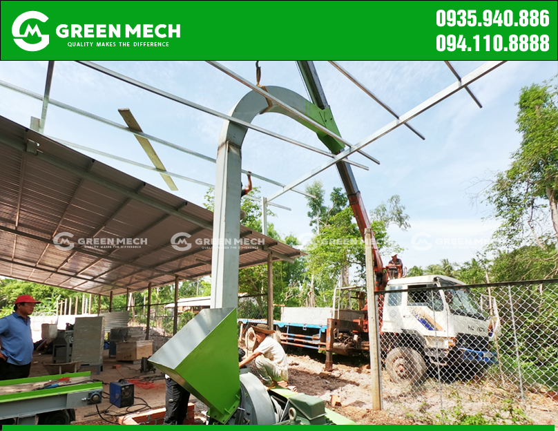 Máy băm dăm gỗ lắp đặt tại Phù Mỹ - Bình Định