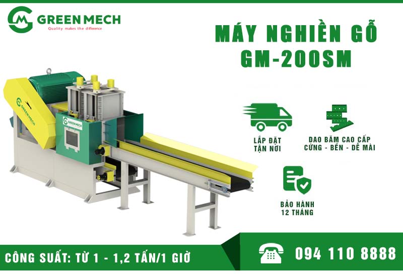 Máy nghiền gỗ thành mùn cưa 1 tấn chất lượng cao