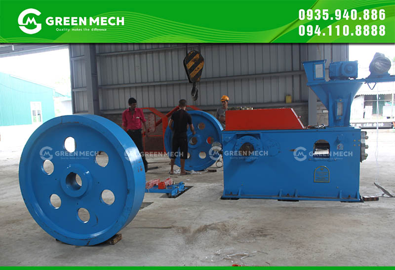 Lắp đặt máy ép củi mùn cưa D90