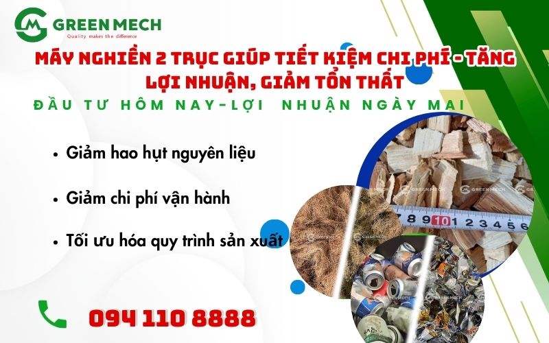 Máy nghiền 2 trục cho ngành chế biến kim loại mang nhiều lợi ích và giảm tổn thất