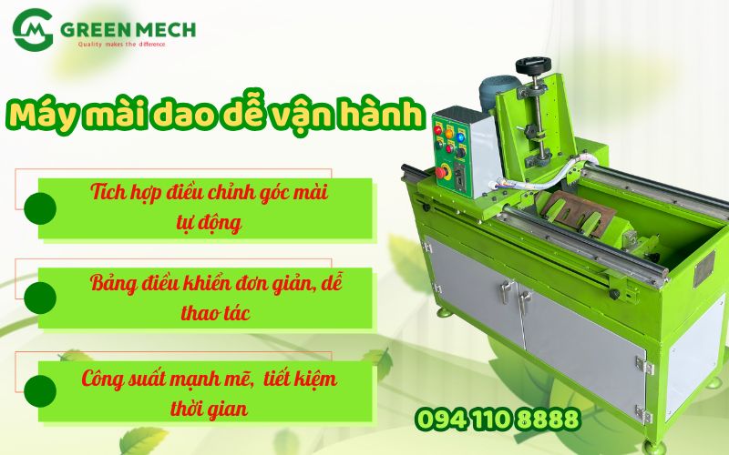 Máy mài dao băm dễ vận hành – Bí quyết tối ưu năng suất sản xuất
