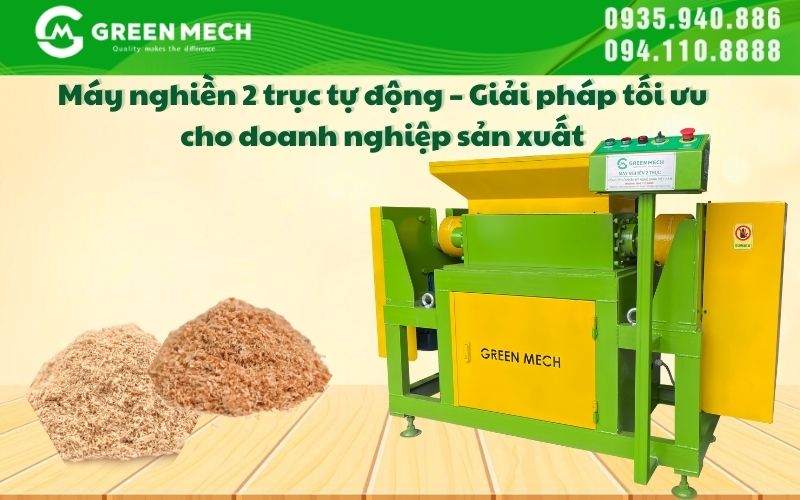 Máy nghiền 2 trục tự động của GREEN MECH