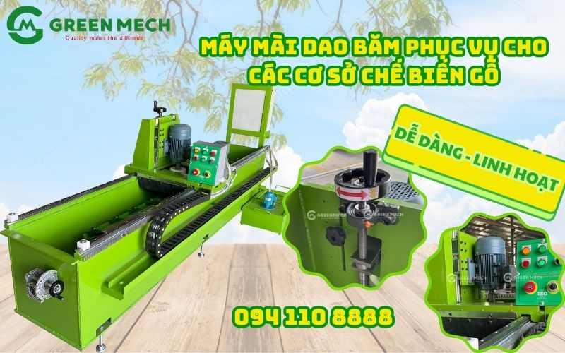 Máy mài dao băm phục vụ cho các cơ sở chế biến gỗ