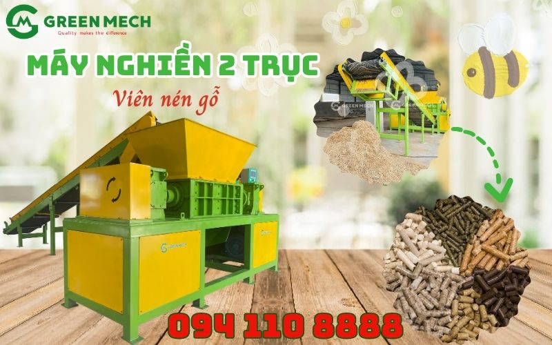 Máy nghiền rơm rạ giúp tối ưu hoá sản xuất viên nén của GREEN MECH