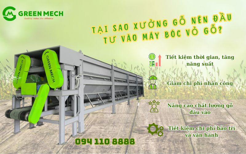 Lợi ích khi sử dụng máy bóc vỏ gỗ