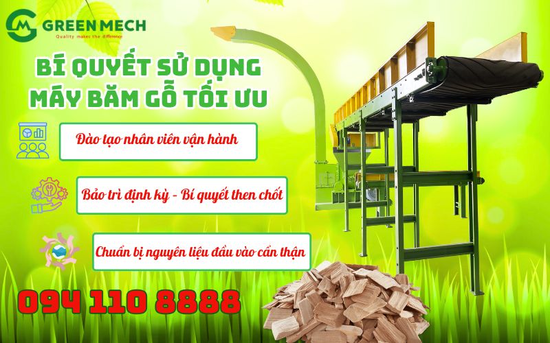 Bí quyết sử dụng máy băm gỗ tối ưu – Giảm chi phí, nâng cao hiệu quả