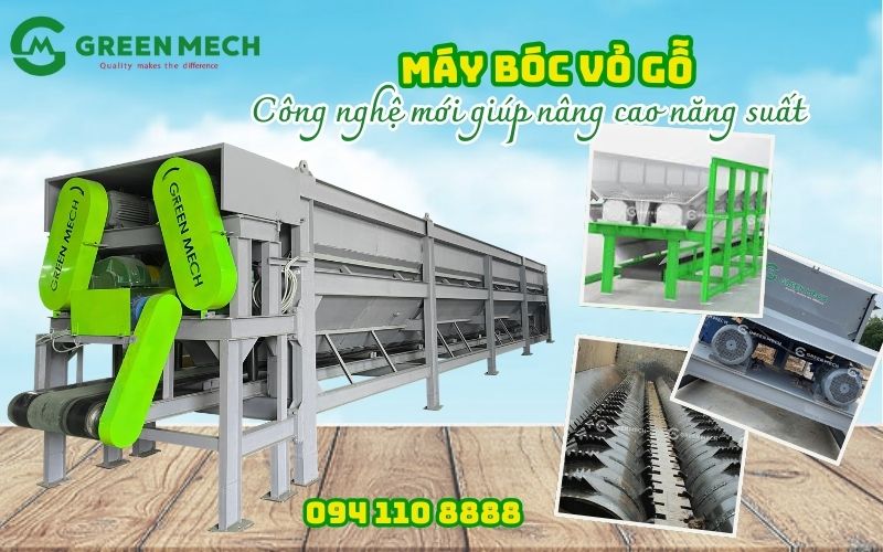 Hệ thống máy bóc vỏ gỗ hiện đại