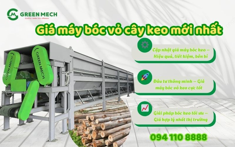 Giá máy bóc vỏ cây keo mới nhất